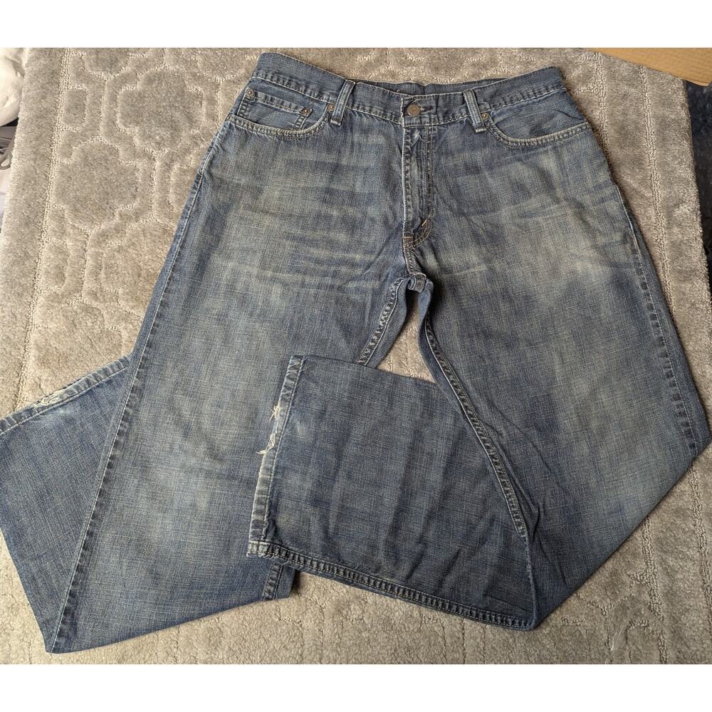 Levis 514 Slim Straight Fit Jeans MENS 31x30 Altered Dark Rinse Mid Rise casual